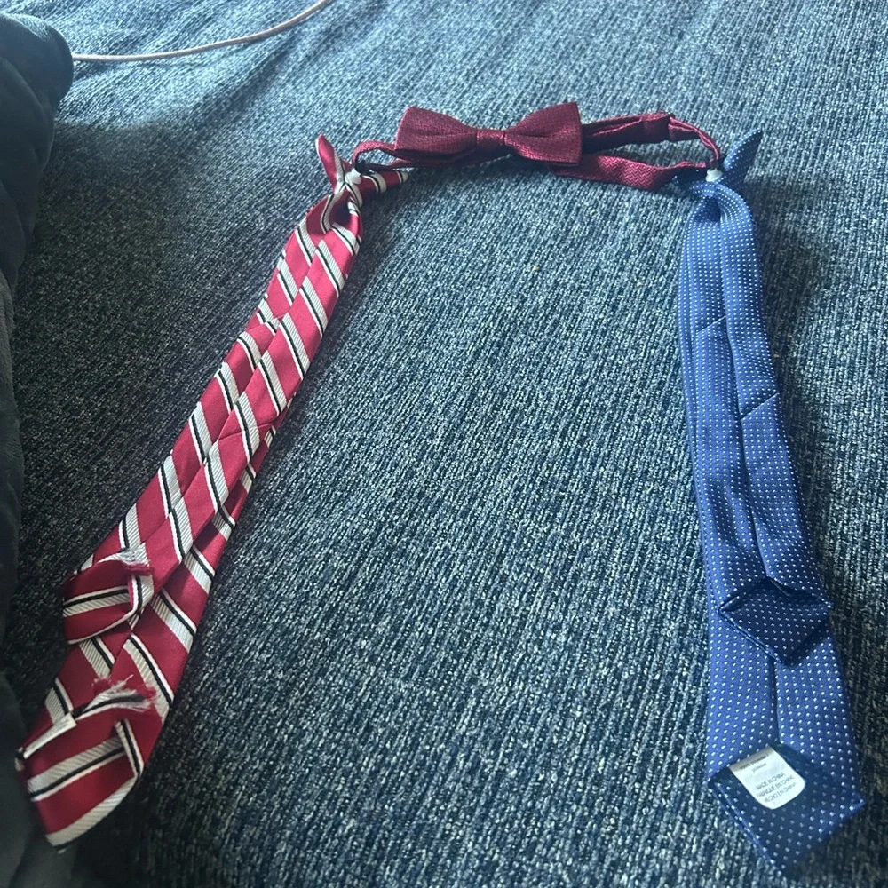 Source Unknown Kids Ties Set - Blue, Red, and Pink